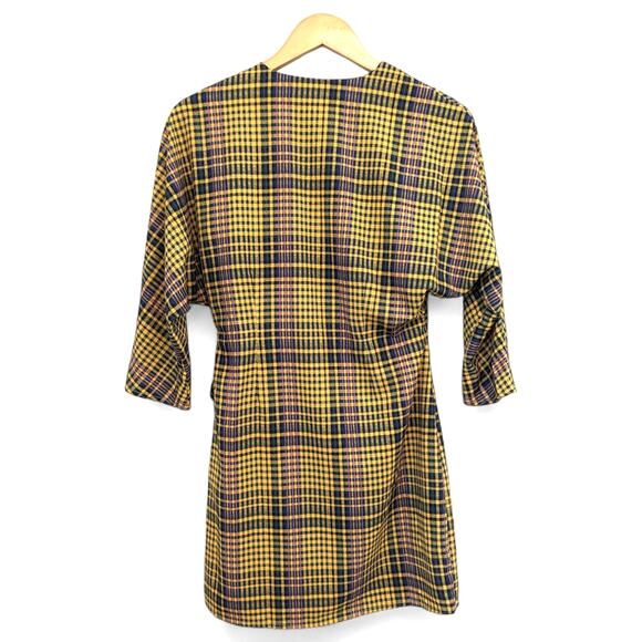 NWT Lovers and Friends Bobbie Mini Dress in Yellow Plaid Size S - Picture 4 of 10